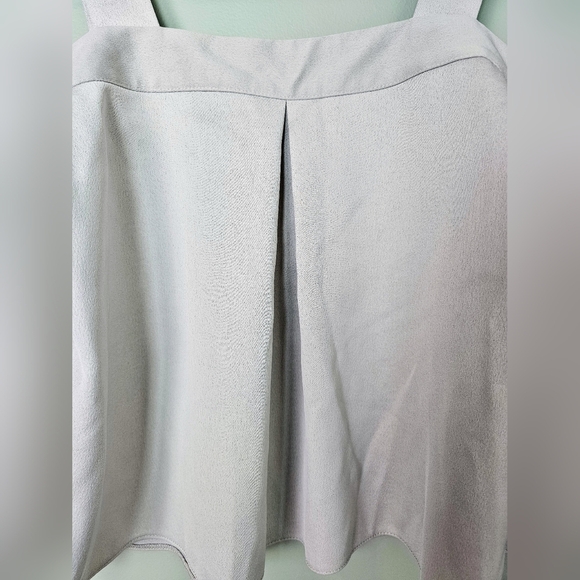 Topshop Flutter Sleeve Open Shoulder Blouse, Light Gray, Size 4 - Picture 9 of 12